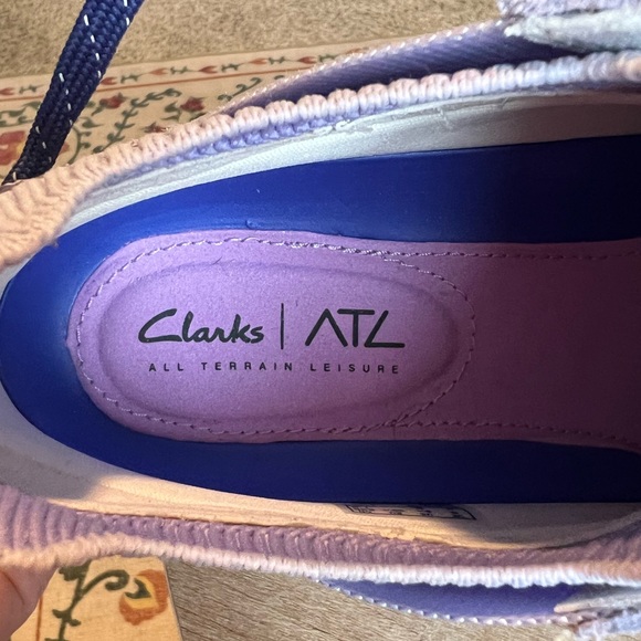 Clarks: ATL Trek Knit Waterproof Lilac Shoe - Picture 10 of 10